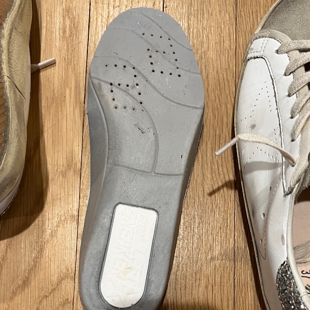 Golden Goose White and Gray Sneakers - Picture 8 of 8